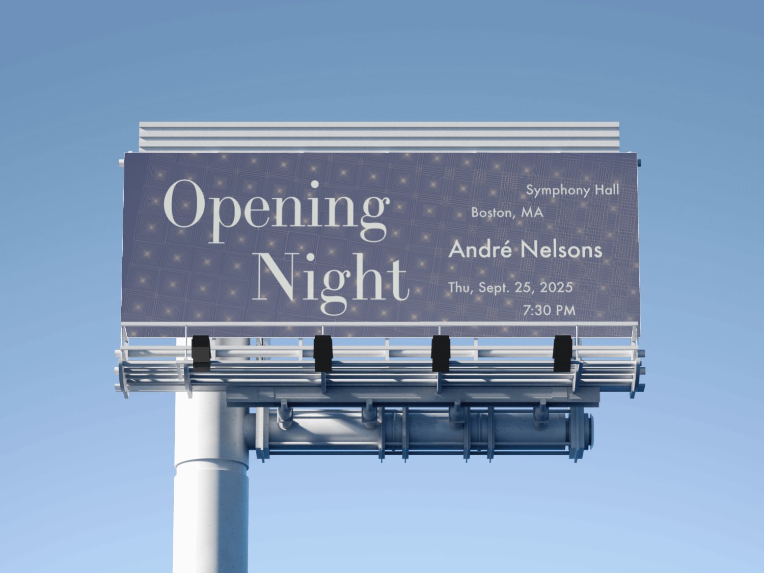 A highway billboard carrying the Opening Night poster