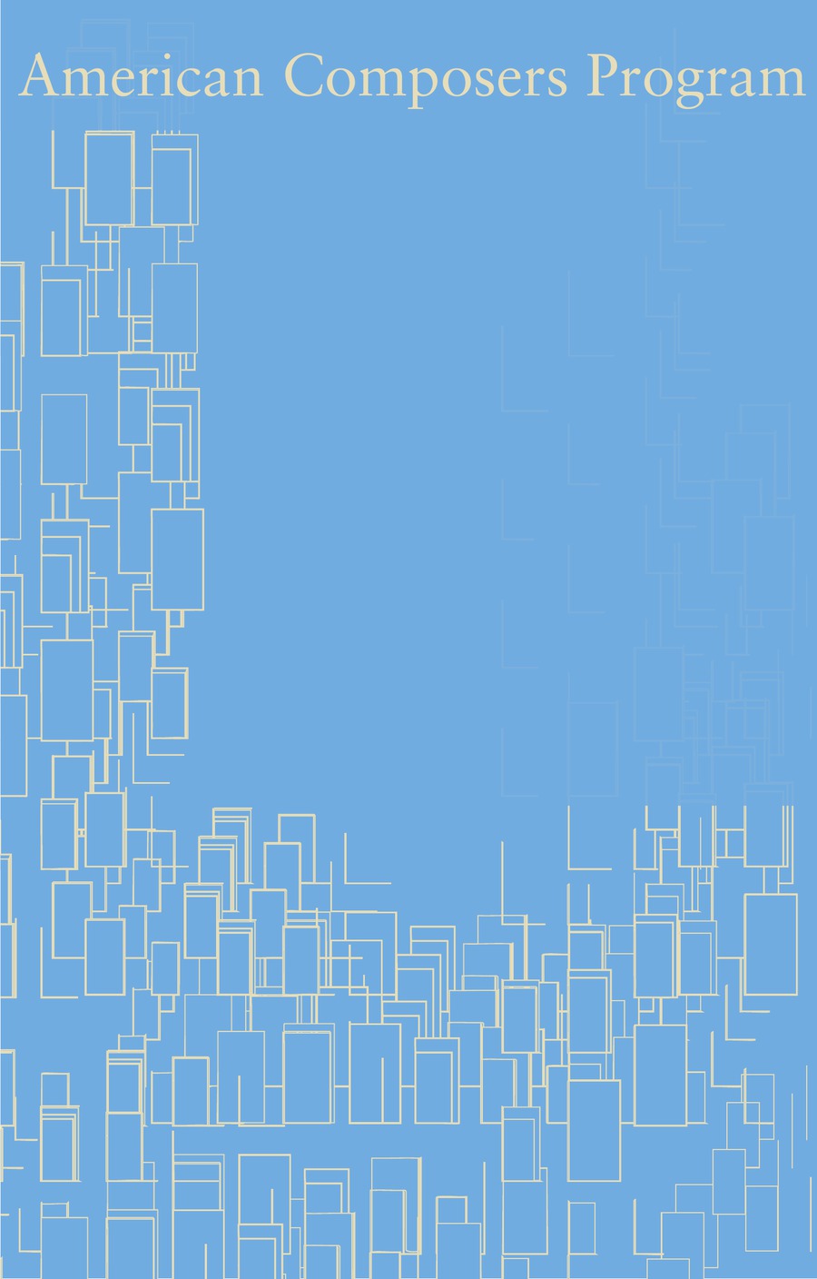 American Composers Program in bright blue