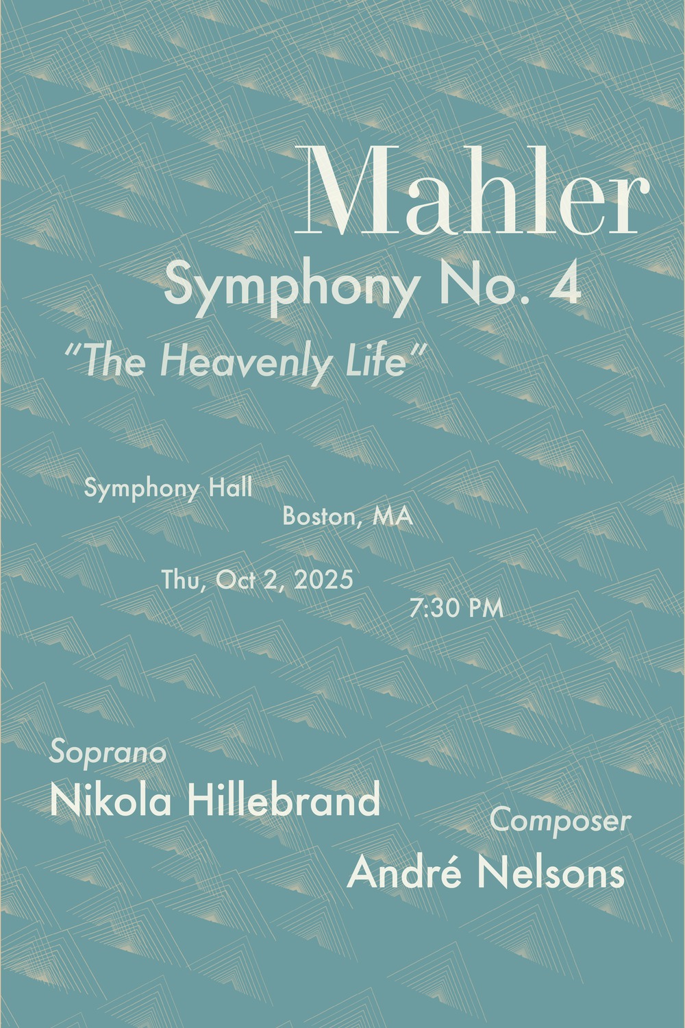Mahler Symphony No. 4 — chevrons