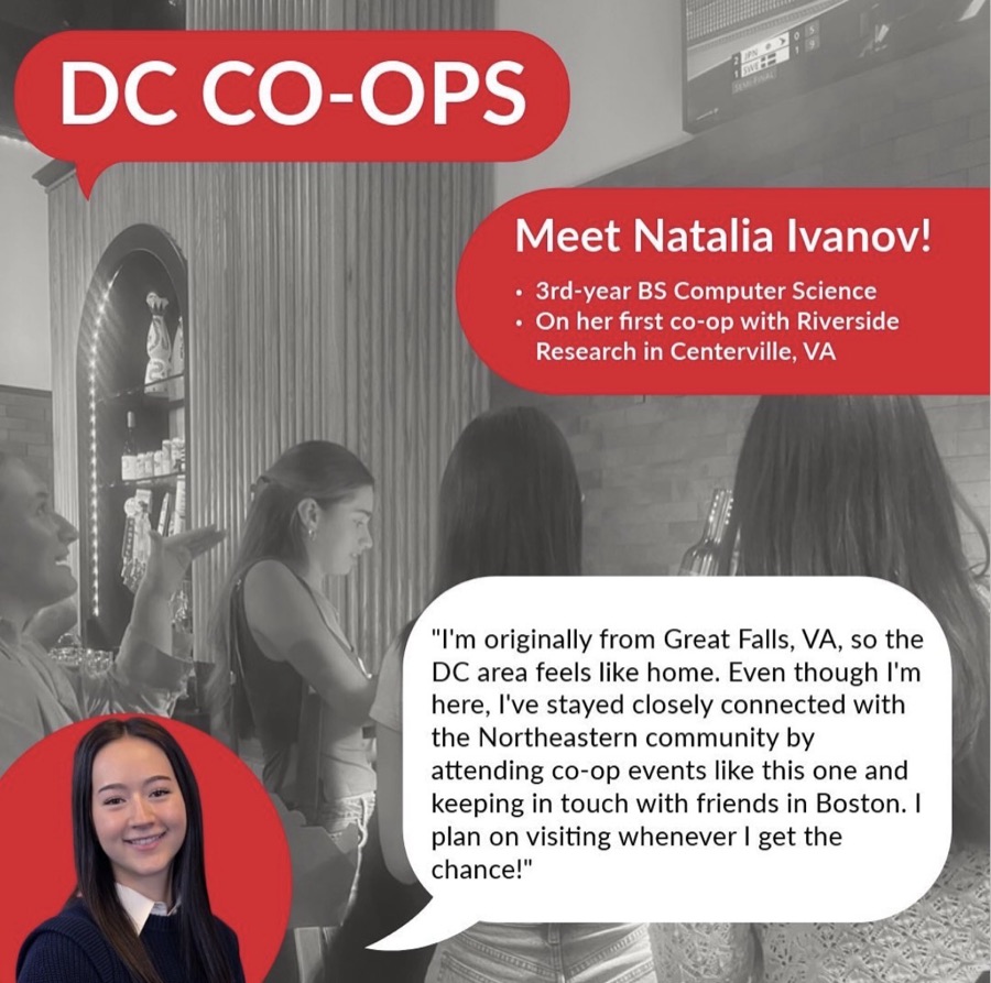 DC Co-ops profile card for Natalia Ivanov, third-year computer science student on co-op with Riverside Research